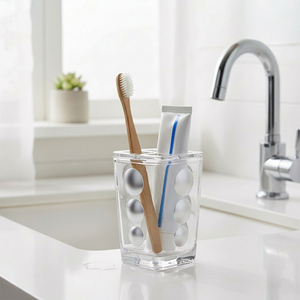 [Holar] Taiwan Made High Quality Modern Acrylic Shatterproof <b>Toothpaste</b> Organizer <b>Toothbrush</b> Stands for Hospitality Bathroom - Product Image 4