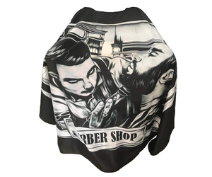 ผ้าคลุมตัดผมกันน้ำสำหรับร้านเสริมสวย ผ้าคลุมช่างตัดผมแบบมืออาชีพ ปรับขนาดได้ที่คอ - Product Image 6