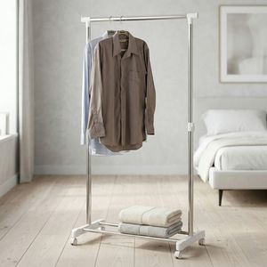 Perchero Individual de Hierro para Ropa, Venta OEM de Shopee, Mueble Moderno para Almacenamiento en el Hogar, Extensible, para Uso en Hoteles y Dormitorios, Taiwán - Product Image 1