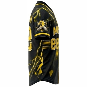 MRI Made Baseball Jersey Men's V-Neck Short Sleeve Sublimated Print Breathable Polyester Sport <b>Shirt</b> Adult Regular Fit Jerseys - Product Image 4