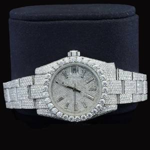 Joyería Masculina de Diseño, Hecha a Mano, Estilo Hip Hop, Atractiva, con Caja Redonda de Diamantes de Moissanita de Lujo, Totalmente Cubierta de Piedras - Product Image 2