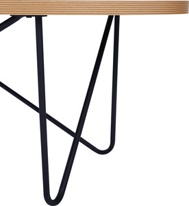 Mesa de Centro Escandinava de Color Negro con Patas de Acero Resistentes y Tablero de MDF para Muebles de Sala de Estar - Product Image 6