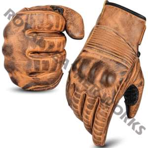 Leather Motorbike Gloves Wrist Length Sporty Style Customized Colour Unlined Breathable for Cycling Four Seasons Use - Product Image 2