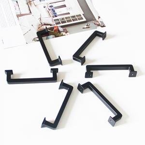 Poignée de meuble carrée moderne en alliage de zinc noir mat, écologique et durable, pour tiroirs minimalistes, armoires de cuisine et commodes - Product Image 4