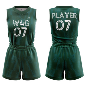 Conjunto de Uniforme de Baloncesto Personalizado para Niñas, 100% Poliéster, Malla sin Mangas, Impresión por Sublimación, Nombre del Equipo Personalizable, Uniforme Transpirable - Product Image 1
