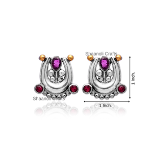 Nuevos Aretes de Plata con Diseño Tribal Antiguo Tradicional 2026, de Dos Tonos Oxidados, para Recuerdos de Fiesta de Bodas - Product Image 3