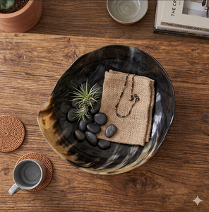 Tazón de Cuerno de Búfalo Pulido, Hecho a Mano, Tazón para Ensalada Artesanal, Vajilla Ecológica y Sostenible, Decoración para Cocina y Hogar - Product Image 3