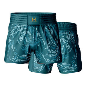 Pantalones Cortos de Boxeo y Muay Thai Unisex, Personalizados, de Cintura Alta, Ligeros, Transpirables, 100% Poliéster, con Diseño Serigrafiado - Product Image 3