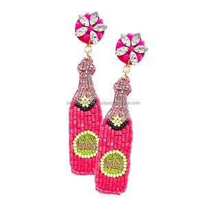 Boucles d'oreilles pendantes de broderie de perles de luxe pour femmes pour manteaux de trench religieux orthodoxes pour anniversaire - Product Image 6