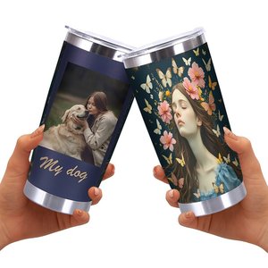 Stainless Steel Tumbler 20oz Double Wall Glossy Finish Reusable Drink <b>Cup</b> For Home Daily Use - Product Image 2