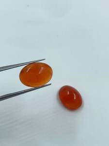 Pierre naturelle en cornaline pour collier, couleur orange, 11,05 carats, taille 10x12mm, 2 pièces - Product Image 3