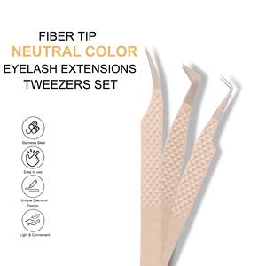 Pince à épiler d'extension de cils avec logo personnalisé de haute qualité en acier inoxydable pointes pointues extensibles - Product Image 3