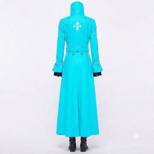 Manteau en cuir gothique haut de gamme, respirant, anti-plis, en cuir véritable, manches longues, col montant par RIVIAN ATLANTIC - Product Image 3