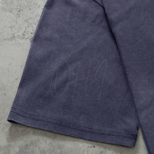 Camiseta Oversize Vintage Lavada y Desgastada para Hombre, Estilo Urbano, con Dobladillo Deshilachado, de Algodón, con Logotipo Personalizado, Casual, Ecológica y Transpirable - Product Image 5