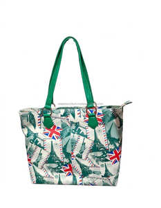 Bolso Tote de Cuero Genuino Verde con Base y Asas Marrones, Estilo Minimalista de Color Sólido, Parte Superior Abierta, Bolso de Compras para Todas las Temporadas - Product Image 6