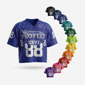 Ropa Deportiva, Top Holgado con Hombros Caídos, 100% Algodón, Cuello en V Personalizado, Transpirable, Estampado Digital, Estilo Hip Hop Casual de Verano - Product Image 1