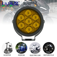 Système d'éclairage de moto Liu HJG de haute qualité, personnalisé ODM, blanc ambre, accessoires de voiture, projecteur LED, phare antibrouillard pour moto
