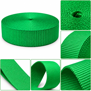 High Quality 25mm/38mm/50mm Eco-Friendly Polyester/Nylon Webbing Strap Custom Logo 1.6-3mm Black/<b>White</b>/Orange Bags Shoes Garment - Product Image 2