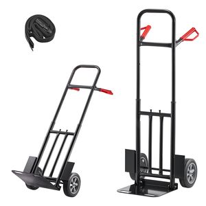 Carrello Portatile Robusto con Capacità di Carico di 600 Libbre, Manico Telescopico e Ruote - Product Image 1