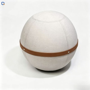 Fauteuil sphérique en <span class=keywords><strong>lin</strong></span> de 65 cm avec ballon de yoga en PVC intégré pour la correction de la posture au bureau, logo personnalisé, fabrication en usine - Product Image 3