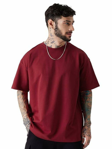 เสื้อยืดสตรีทแวร์ผู้ชายทรงโอเวอร์ไซส์ ผ้าฝ้ายถัก 100% เป็นมิตรกับสิ่งแวดล้อม ระบายอากาศได้ดี ดีไซน์ไหล่ตก ไซส์พลัส ผ้าหนา - Product Image 6