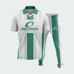 Ensemble d'uniformes de cricket pour hommes – Maillot et pantalon personnalisables par transfert thermique – Tenue d'équipe durable, légère, séchage rapide, anti-humidité - Product Image 5