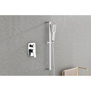 Sistema doccia a pioggia a parete 3 spray per il corpo e doccia a mano elegante Set di ferramenta da bagno con Design a cascata - Product Image 3