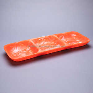 Bandeja de resina epoxi Aqua azul, superventas, regalo de Navidad, decoración de la casa, bandeja de servidor de Navidad rodante, bandeja de 3 secciones para el hogar - Product Image 5