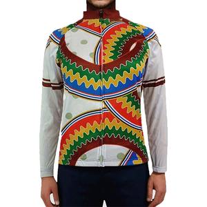 Maillot de Ciclismo Personalizado para Hombre, Manga Larga, Corte Ajustado, Transpirable, Secado Rápido, Ecológico, Anti-UV, 100% Poliéster - Product Image 1