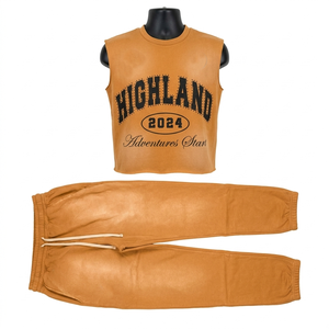 Camiseta sin mangas de algodón de 280 g/m² para hombre, blanca, con estampado en relieve, logotipo personalizado, ropa urbana, camiseta sin mangas y pantalones para hombre - Product Image 4