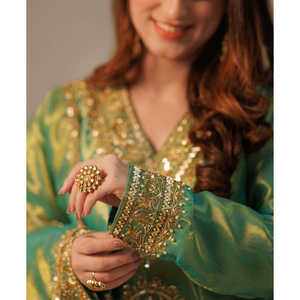 Traje de trabajo de secuencia y bordado elegante para mujer con trabajo hecho a mano en piedra - Product Image 4