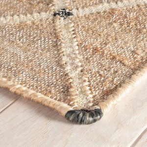 Alfombra Oriental de Yute de Tejido Plano con Patrón Geométrico Rectangular para Sala de Estar, Ecológica, Reversible, Apta para Mascotas, de Pelo Corto - Product Image 5