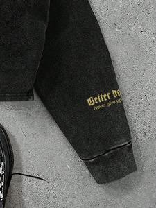 Sudadera con capucha extragrande para hombre, estilo acid wash, informal, para gimnasio, de tela gruesa, para invierno - Product Image 4