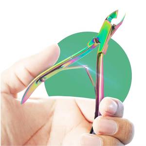 Coupe-ongles arc-en-ciel 12,5 mm, lame incurvée à bord biseauté, pointe acérée, acier inoxydable durable, pour ongles épais, usage adulte - Product Image 2