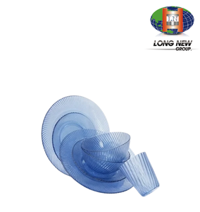 Juego de Vajilla de Plástico PET Personalizado LONGNEW con Platos, Tazones, Tazas y Cucharas, Vajilla Reutilizable para Uso Doméstico y en Restaurantes, Taiwán - Product Image 3
