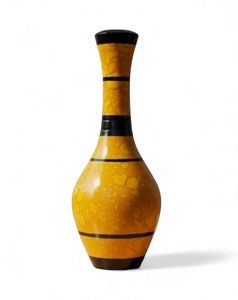 Vintage Gold Wooden <b>Vase</b> Hand Carved Decorative Flower <b>Vase</b> for Home Hotel Desktop Floor Decor - Product Image 1