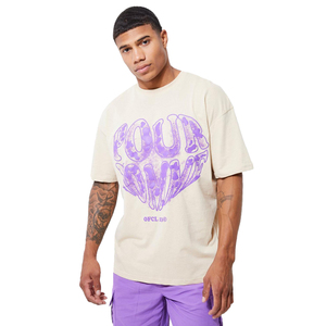 Camiseta Premium con Estampado Gráfico, Logotipo Personalizado, Algodón Grueso, Estilo Urbano, Moda Casual para Uso Diario - Product Image 5