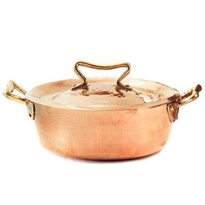 Casseroles rondes en cuivre rose gold haut de gamme avec couvercle assorti pour la restauration fine et la décoration culinaire - Product Image 2