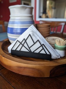 Modern Geometric Napkin Holder Black iron <b>Table</b> Decoration Reusable Custom Shape Design in only saleem international - Product Image 4