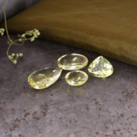 Quartz Jaune Citron Taillé Fantaisie en Gros, Pierre Semi-Précieuse pour la Fabrication de Bijoux, Pierres Libres de Forme Personnalisée