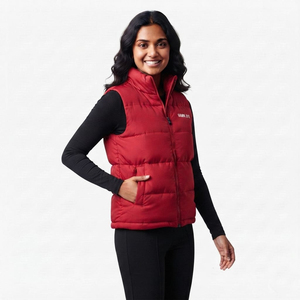 Gilet matelassé décontracté pour femme, sans manches, style doudoune, hiver, fermeture éclair intégrale, vêtement de mode pour l'extérieur - Product Image 1