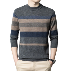 Suéter de Punto Gris para Hombre WARPRO INDUSTRY, Manga Larga, Sólido, Ropa de Invierno, 100% Algodón, Corte Regular, Transpirable - Product Image 5