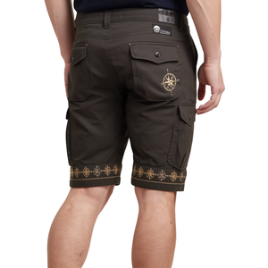Pantalones Cortos Cargo Distintivos para Hombre con Diseño de Brújula Herencia y Construcción Casual de Primera Calidad - Product Image 4