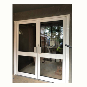 Porte d'entrée moderne en aluminium avec verre trempé, porte principale en aluminium sur mesure pour villas résidentielles, maisons et bâtiments commerciaux - Product Image 5