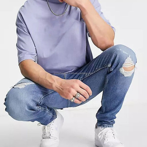 Jeans de Mezclilla Cargo Azul Claro para Hombre, Corte Slim Fit, Cintura Alta, Estilo Casual, Lavado a la Piedra, Marca Primefield, Superventas, para Primavera - Product Image 6