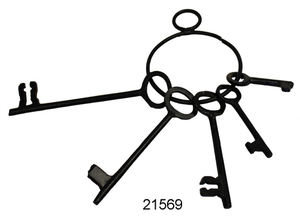 Lote de llaves de cárcel de hierro de último diseño (5 llaves), llave elegante de hierro hecha a mano india con acabado dorado brillante para decoración de hogar y Hotel - Product Image 6