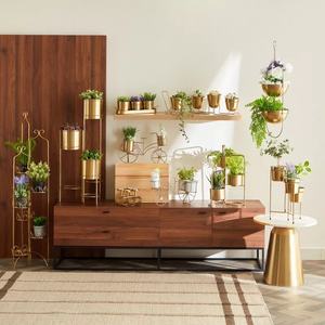 Macetero colgante metálico de doble cuenco, soporte de hierro para macetas, decoración de pared y techo para jardín, interior, exterior, balcón, patio, hogar, boda, arte. - Product Image 2