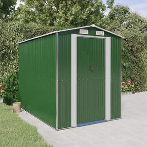Abri de jardin en acier galvanisé vert de 75.6 po x 107.9 po x 87.8 po pour le rangement - Product Image 1