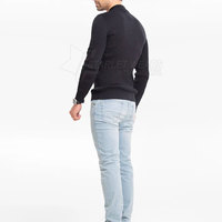 Pulls d'hiver pour hommes en coton/laine de qualité supérieure, anti-plis à l'avant, écologiques, chauds, respirants, confortables, design tricoté classique, doux