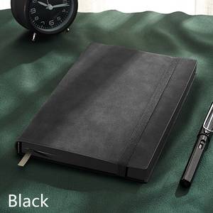 Carnet personnalisé format A5 avec 100 feuilles, couverture rigide en cuir PU, sangle, cadeau, lignage blanc ivoire vif, bloc-notes - Product Image 2